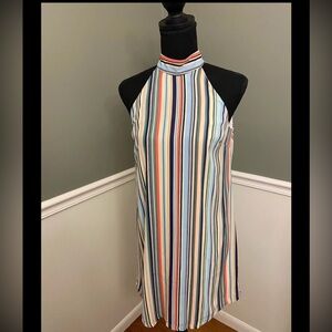 Decree, Women's Small Striped, Multicolor, Flowy, Summer Top